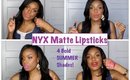 NYX Matte Lipsticks: 4 Bold Summer Shades!
