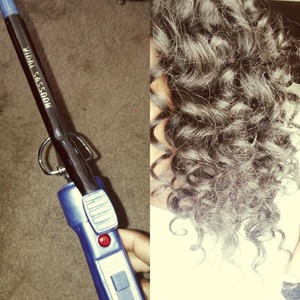 Left my curling wand at a friends, and found this super old curling iron under my sink. This is my end result lol :)