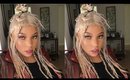 putting knotless box braids in my wig | clermont twins inspired hair