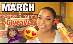 March FAVORITES & REGRETS 2017 + GIVEAWAY | Natural Hair Skincare Makeup | MelissaQ