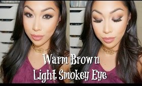 WARM BROWN LIGHT SMOKEY EYE | Makeup Addiction Vintage Palette