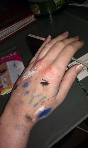 Messy! Anyone else use their hand as a palette? lol