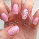 pink texture nails 