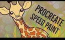 PROCREATE SPEED PAINT Giraffe Illustartion