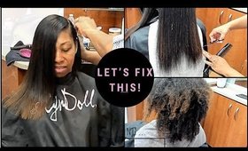 SILK PRESS ON DAMAGED NATURAL HAIR!