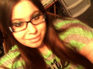 this is me i did a dark green light green and silver look cause of the shirt 
