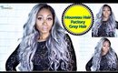 GREY Lace Frontal Wig Install With PUMP IT UP SPRITZ | NO stocking cap needed!!☆