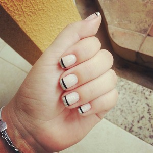 silver & Black nail polish