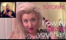 TUTORIAL: How to Tease Your Hair (Get BIG, Sexy Hair Easily) Featuring Spornette, Kenra & Argan Oil