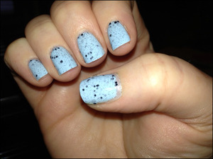 "Fragile" nail lacquer by Illamasqua -- duck egg speckle