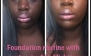Foundation routine with contouring&highlighting+blush
