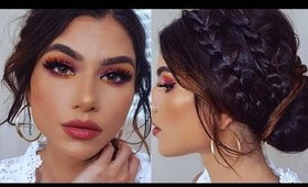 Full Coverage SUMMER Makeup Tutorial! + Beautiful Braid Bun Updo!