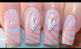 Cotton Candy Water Marble Nail Tutorial