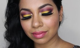 Yellow & Purple Eye Makeup