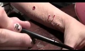 Easy Bloody Cut or Bullet Hole Halloween Tutorial