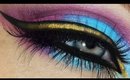Aqua blue, purple & gold makeup tutorial summer 2014