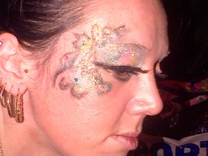 Just tribal swirls with stars I'm just starting nvq2 in make up n manicure I want to be a make up artist 