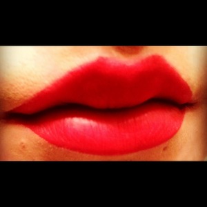 Glossy Red Lips