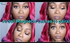 COMPARING 4 PAIRS OF ARDELL MAGNETIC LASHES ☆ MAGNETIC LASH TRY -ON HAUL | SamoreloveTV