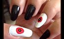 Quick and Easy Halloween Nails Vampire eyes