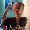 A half Dutch French braid braided in 