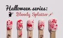 Halloween Bloody Splatter Nails by The Crafty Ninja