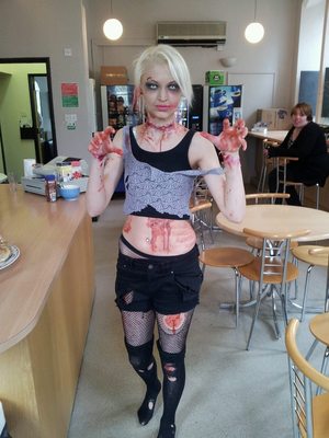 This is a makeup competition that i came 1st in.
It was blood and gore.