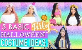 5 Last Minute BASIC One Minute GIRLY HALLOWEEN COSTUMES | Paris & Roxy