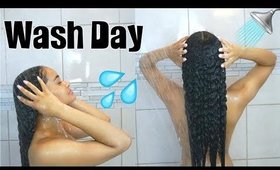 Detailed Wash Day Routine START TO FINISH | Transitioning Hair