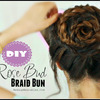 Rose Bud Braid Bun Hairstyle | Hair Tutorial