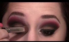 Valentine's Day Make Up: Black & Red Smokey Eye (120 Palette)