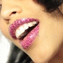 Pink Leopard Print Lips