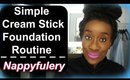 Black Opal Foundation Stick Makeup Routine for Dark Uneven Skin