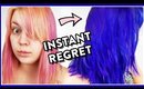 I DYED MY HAIR COBALT BLUE  (PINK TO BLONDE TO BLUE)