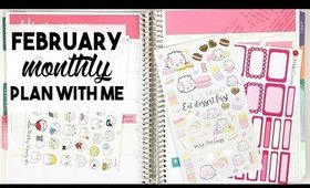 Monthly Plan with Me | February 2019 | Erin Condren Deluxe Monthly