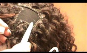 Curly u part wig using a glue gun