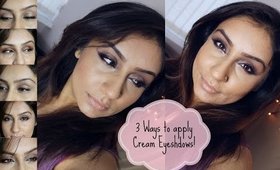 How To: 3 Ways to use Cream Eyeshadows || Makeup With Raji