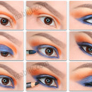 How to: Blue and Orange Makeup Tutorial