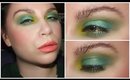 St. Patrick's Day Make-Up Inspiration - Green Eyes, Orange Lips & Messy Brows | Speed Tutorial