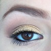 Gold shimmer eyeshadow