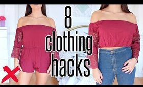 8 CLOTHING HACKS That Will SAVE YOU A LOT OF MONEY !!