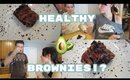Healthy peanut butter brownies using AVOCADO!