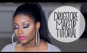 Drugstore Makeup Tutorial | Glam Holiday Party Look (Cool Toned Eyes + Hot Pink Lips)!