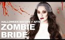 Zombie Bride Halloween + BEFORE AND AFTER Hair Transformation | Milk + Blush