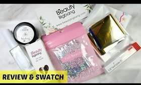 Beauty Big Bang Products Review and Swatch | Nail foils, foil glue, cat eye gel, nail drill bit