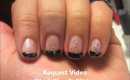 Black Tips & Glitter Nail Tutorial (Short Nails)