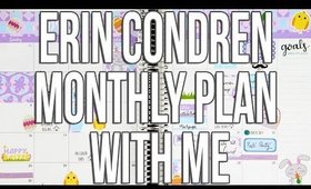 Erin Condren Life Planner Monthly Plan with Me | April 2017