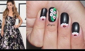 Ariana Grande Grammy 2014 Cherry Blossom Nails
