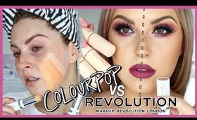 COLOURPOP VS MAKEUP REVOLUTION 🤔 Affordable Stick Foundation!