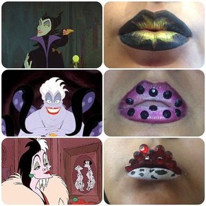 Maleficent, Ursula & Cruella De Vil lips.